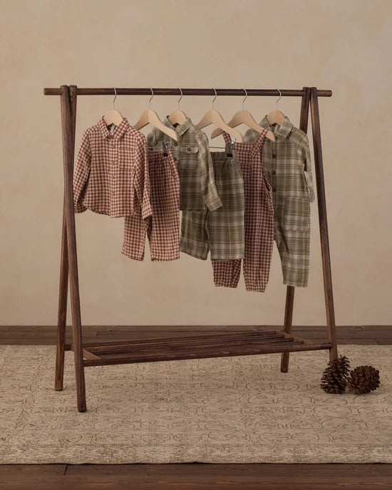 RYLEE + CRU - PALMER PANT OLIVE DOBBY PLAID OLIVE