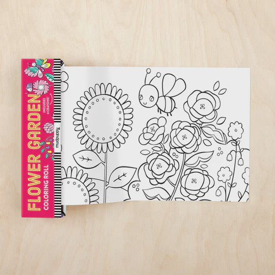 FLOWER GARDEN MINI COLOURING ROLL