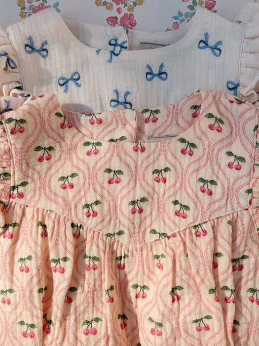 KONGES SLOJD - COCO DRESS GOTS CHERRY PINK MOTIF