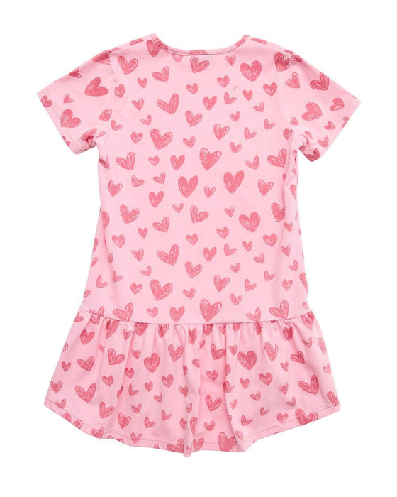 KISSED BY RADICOOL Hearts Frill Dress - The Kids Store