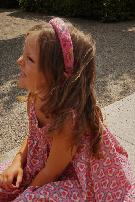 KONGES SLOJD - BEADED HAIRBRACE BUBBLEGUM