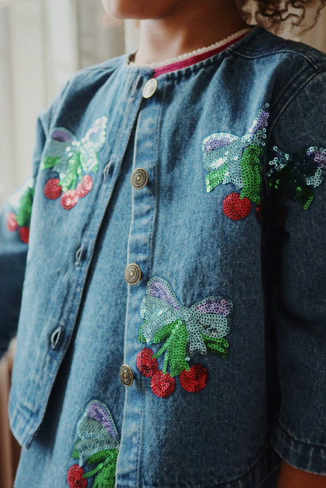 KONGES SLØJD - MAGOT SEQIN DENIM JACKET AMARENA