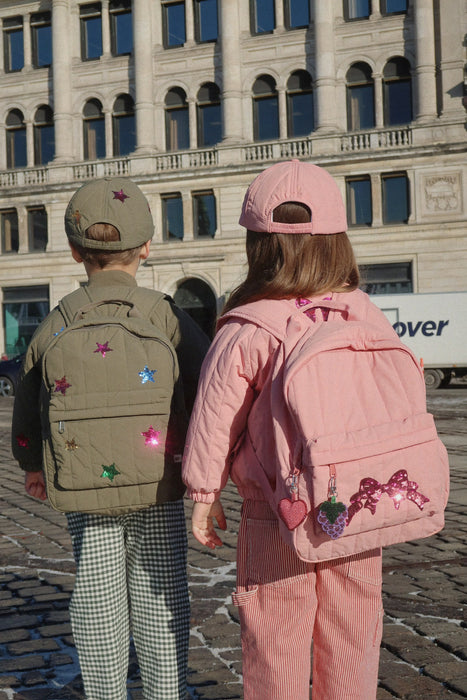 KONGES SLØJD - JUNO QUILTED SEQUIN BACKPACK ROSETTE