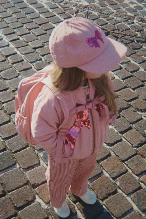 KONGES SLØJD - JUNO QUILTED SEQUIN BACKPACK ROSETTE