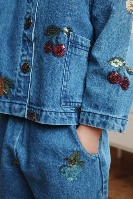 KONGES SLØJD - MAGOT SEQUIN DENIM SHIRT VITAMINS