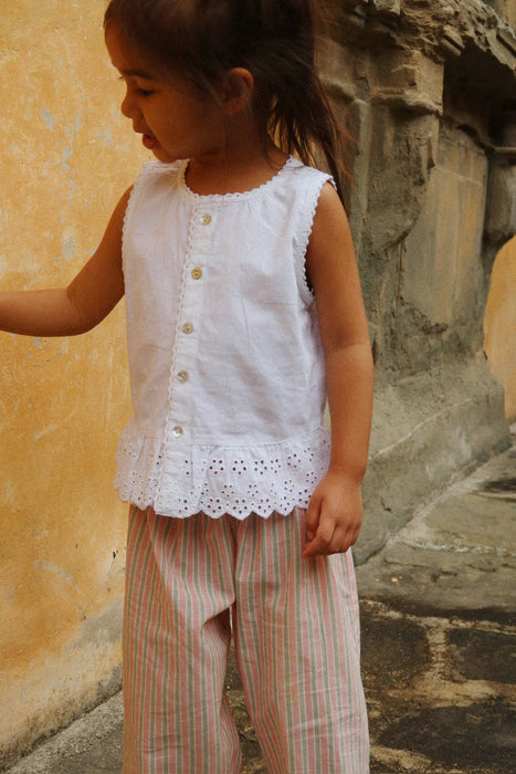 KONGES SLØJD - LULI PANTS GOTS BLUSH STRIPE