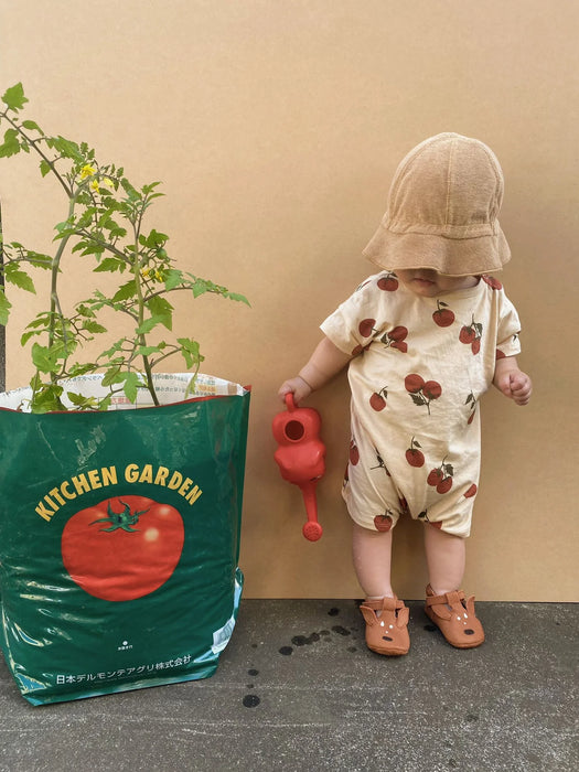 ORGANIC ZOO Summer Romper - Tomato - The Kids Store