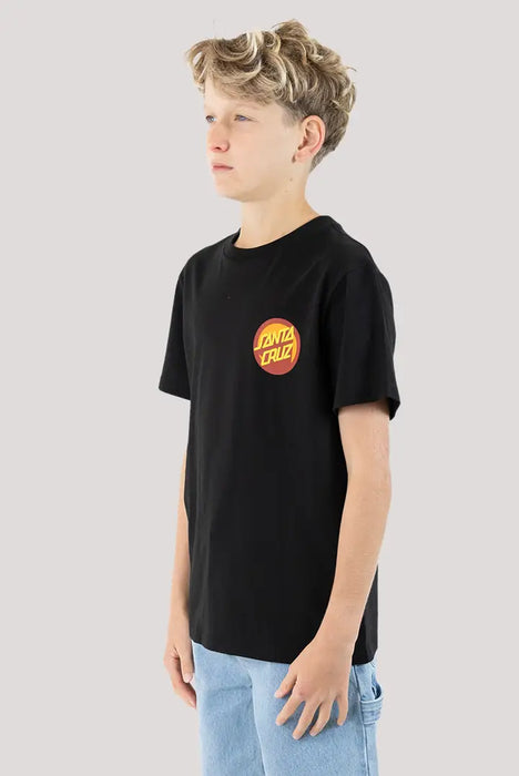 SANTA CRUZ - OS BOLD SHADOW DOT TEE BLACK