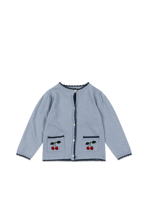 KONGES SLØJD - ALEXA KNIT CARDIGAN BLUE FOG