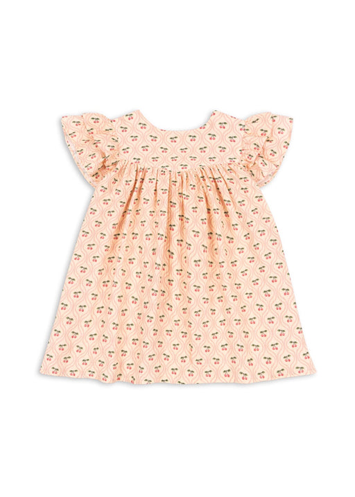 KONGES SLOJD - COCO DRESS GOTS CHERRY PINK MOTIF