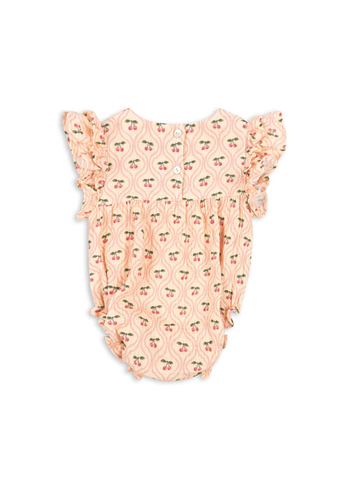 KONGES SLOJD - COCO ROMPER GOTS CHERRY PINK MOTIF