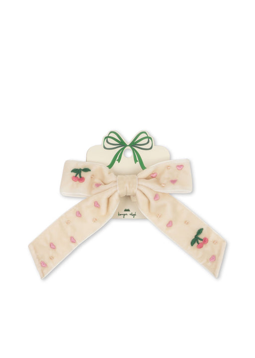 KONGES SLOJD - VELVET BOW PEARLY HAIR CLIP