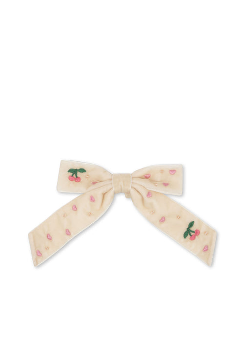 KONGES SLOJD - VELVET BOW PEARLY HAIR CLIP
