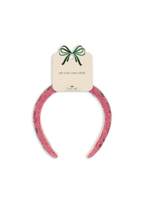 KONGES SLOJD - BEADED HAIRBRACE BUBBLEGUM