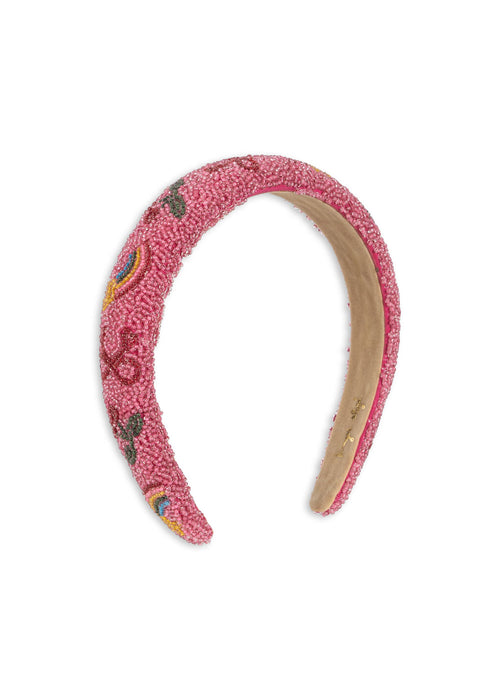 KONGES SLOJD - BEADED HAIRBRACE BUBBLEGUM