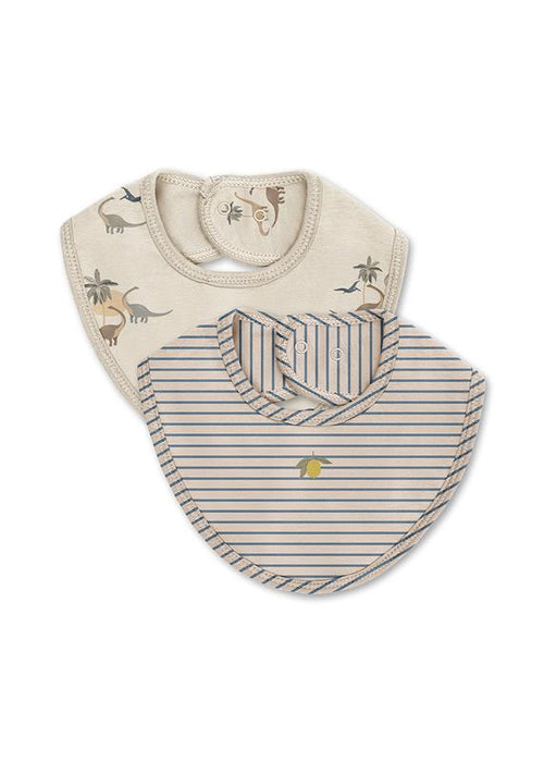 KONGES SLØJD - 2 PACK BIB KUBI/STRIPE BLUIE