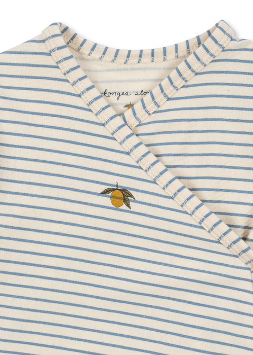 KONGES SLØJD - KIMONO ONESIE STRIPE BLUIE