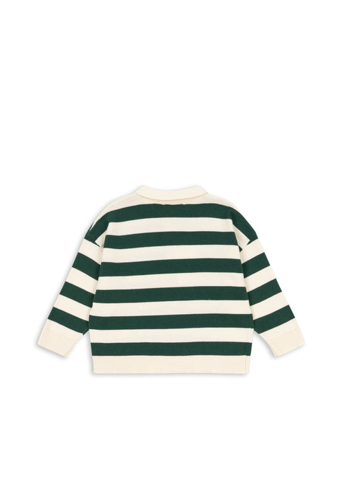 KONGES SLØJD - MANIS KNIT POLO PINE GROVE STRIPE