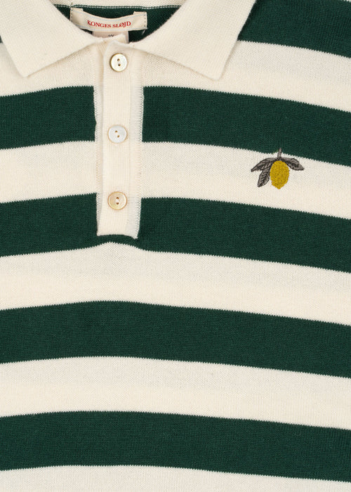 KONGES SLØJD - MANIS KNIT POLO PINE GROVE STRIPE