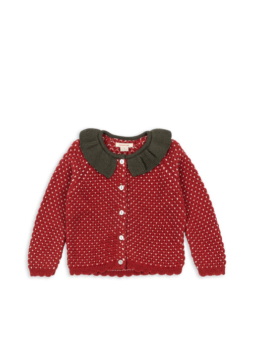 KONGES SLØJD - STRAWBERRY CARDIGAN BARBADOS CHERRY