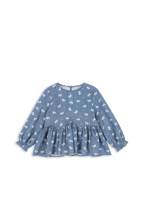 KONGES SLØJD - VIDA BLOUSE BOUCLE BLUE