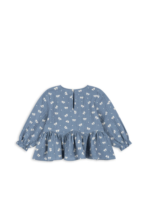 KONGES SLØJD - VIDA BLOUSE BOUCLE BLUE