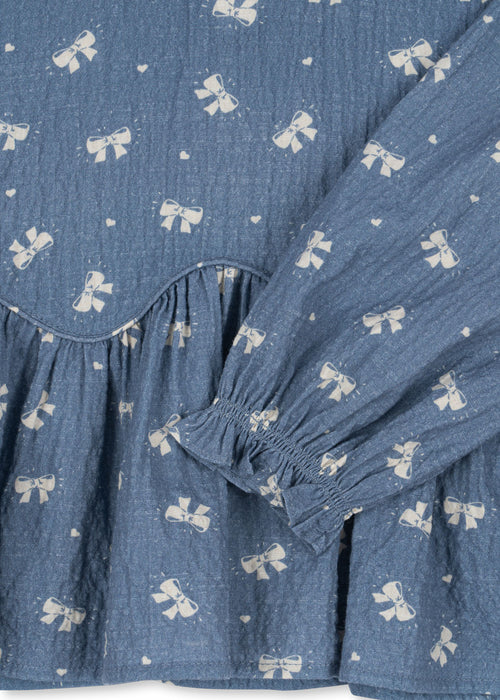 KONGES SLØJD - VIDA BLOUSE BOUCLE BLUE