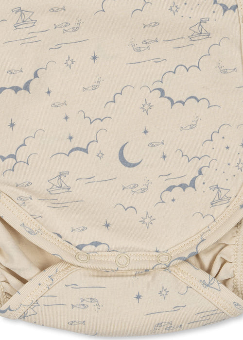 KONGES SLØJD - BASIC LS NEWBORN BODY GOTS CIELO MARINO