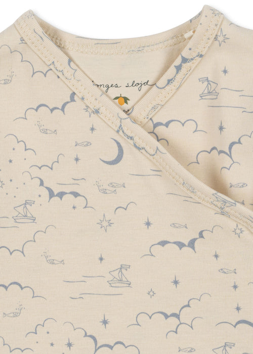 KONGES SLØJD - BASIC NEWBORN ONESIE GOTS CIELO MARINO