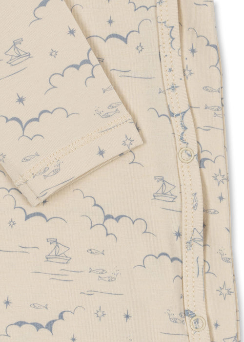 KONGES SLØJD - BASIC NEWBORN ONESIE GOTS CIELO MARINO