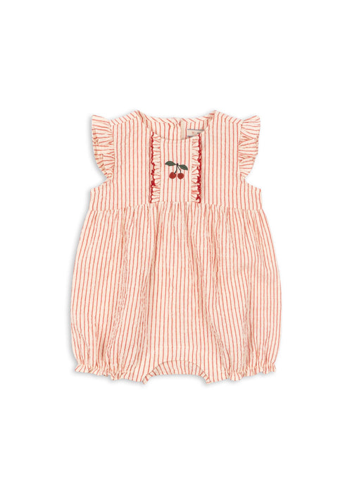 KONGES SLØJD - ELLIE FRILL ROMPER GOTS AMOUR STRIPE