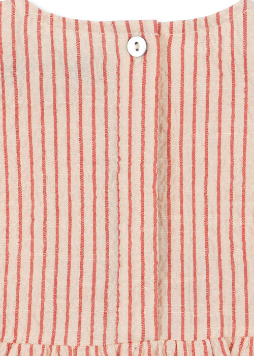 KONGES SLØJD - ELLIE FRILL ROMPER GOTS AMOUR STRIPE