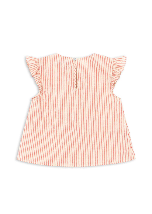 KONGES SLØJD - ELLIE FRILL TOP GOTS AMOUR STRIPE