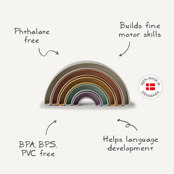 MUSHIE - RAINBOW STACKING TOY