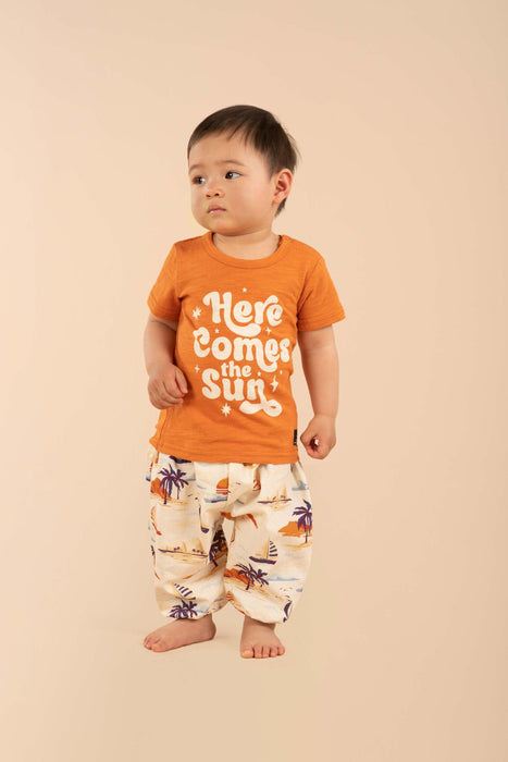ROCK YOUR KID Here Comes The Sun Baby T-Shirt - Tan - The Kids Store