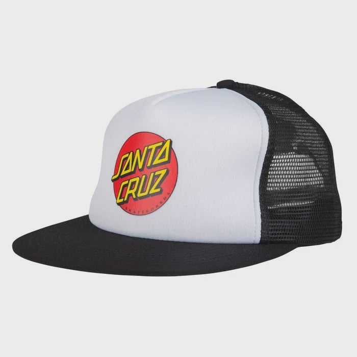 SANTA CRUZ - CLASSIC DOT TRUCKER CAP WHITE