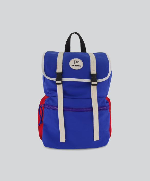 SONNIE - COLOUR BLOCK SCHOOL BAG GREEN/BLUE