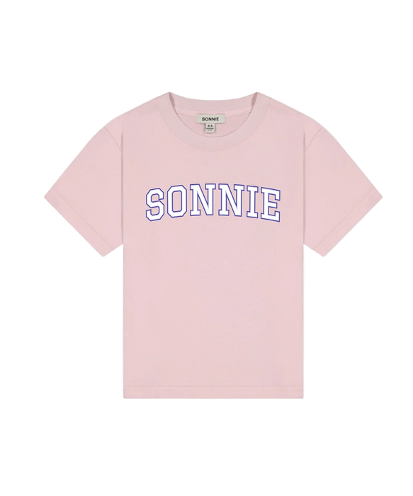 SONNIE - VARSITY TEE DUSTY PINK
