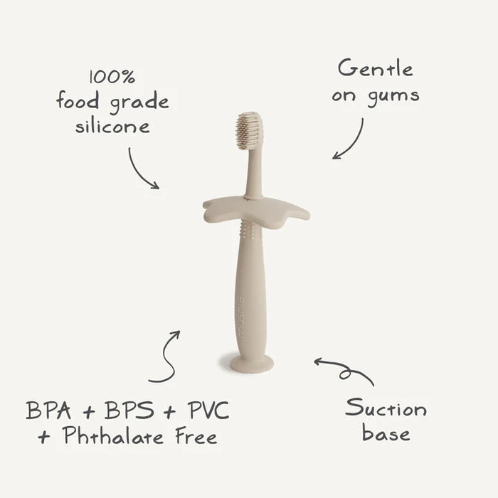 MUSHIE SILICONE STAR TRAINING TOOTHBRUSH - BLUE