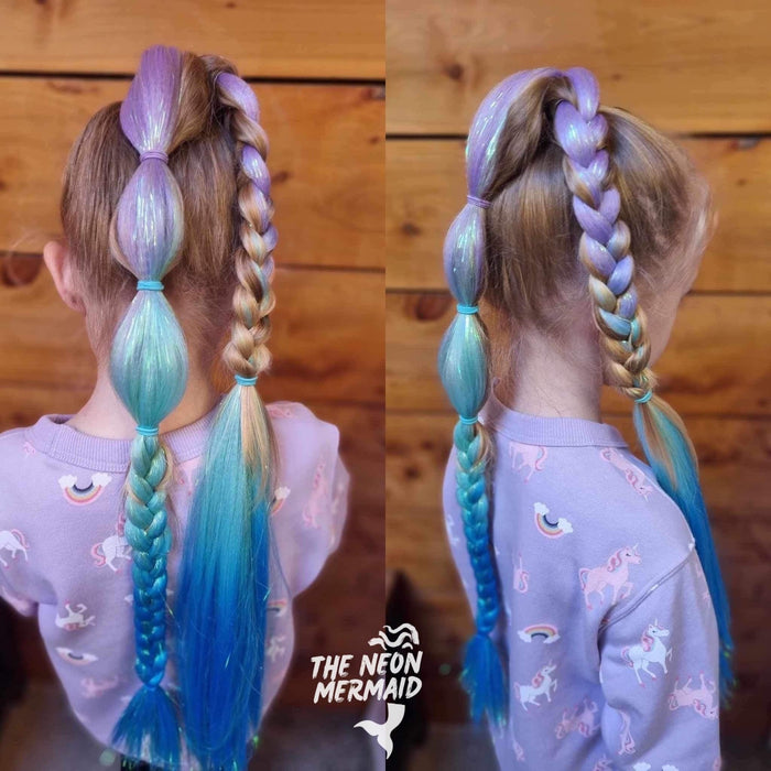 THE NEON MERMAID Straight Ponytail - Unicorn Dreams - The Kids Store