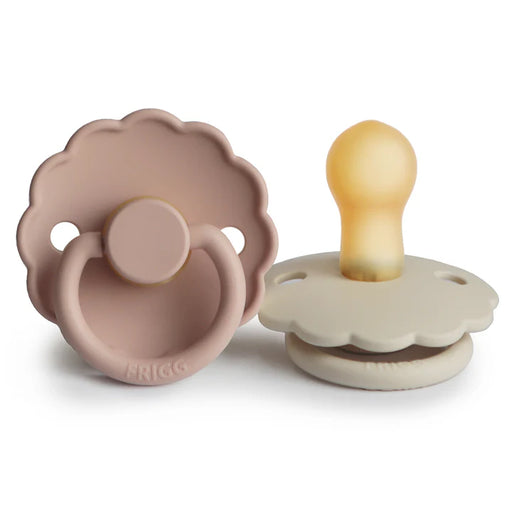 FRIGG- LATEX DAISY PACIFIER CREAM / BLUSH