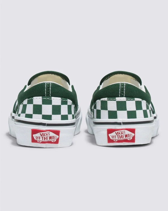 VANS Classic Slip-On Color Theory Checkerboard Mountain View - Green - The Kids Store