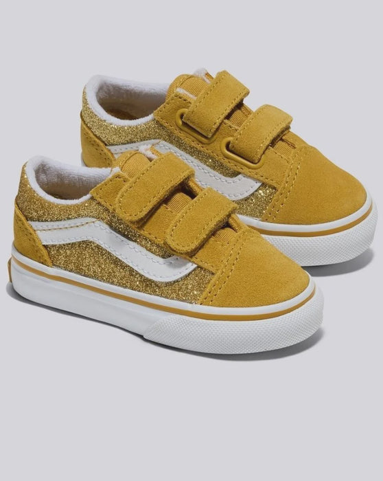 VANS - TODDLER OLD SKOOL V GLITTER CHAMPAGNE GOLD