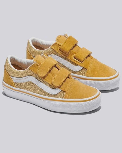 VANS - KIDS OLD SKOOL V GLITTER CHAMPAGNE GOLD