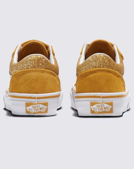 VANS - KIDS OLD SKOOL V GLITTER CHAMPAGNE GOLD