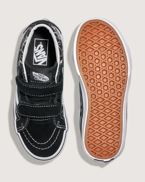 VANS - KIDS SK8 MID REISSUE V GLOW SKELETONS BLK/WHT