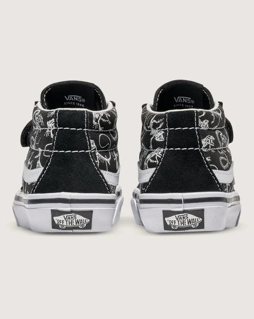 VANS - KIDS SK8 MID REISSUE V GLOW SKELETONS BLK/WHT