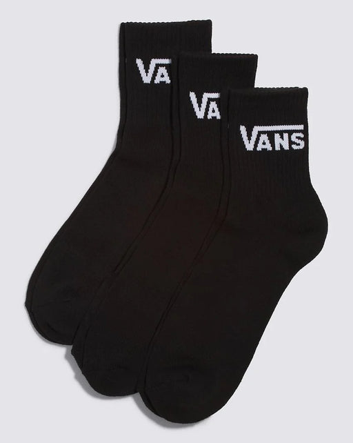 VANS - HALF CREW SOCKS BLACK 3 PACK