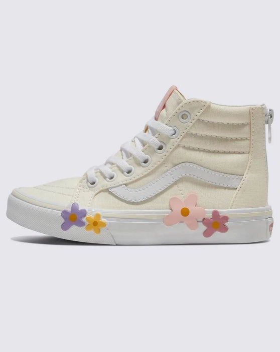 VANS - SK8 HI ZIP FLOWER EGRET