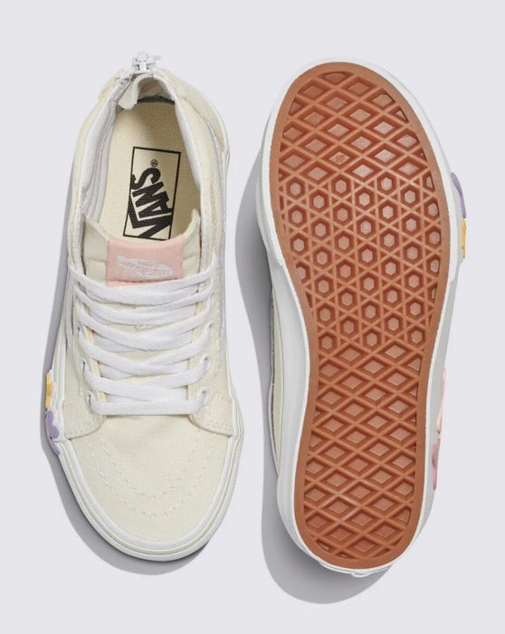 VANS - SK8 HI ZIP FLOWER EGRET